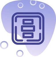 Horizontal Alignment Gradient Bubble Icon vector