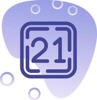 Twenty One Gradient Bubble Icon vector