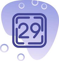 Twenty Nine Gradient Bubble Icon vector