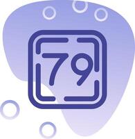 Seventy Nine Gradient Bubble Icon vector