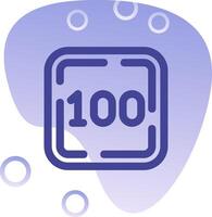 One Hundred Gradient Bubble Icon vector