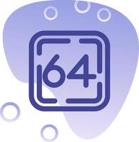 Sixty Four Gradient Bubble Icon vector