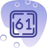 Sixty One Gradient Bubble Icon vector