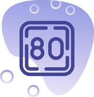 Eighty Gradient Bubble Icon vector