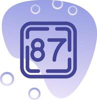 Eighty Seven Gradient Bubble Icon vector