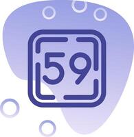 Fifty Nine Gradient Bubble Icon vector