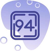 Ninety Four Gradient Bubble Icon vector