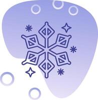 Winter Gradient Bubble Icon vector