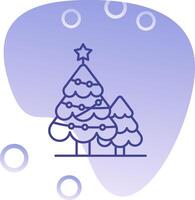 Navidad árbol degradado burbuja icono vector