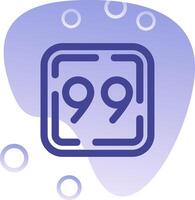 Ninety Nine Gradient Bubble Icon vector