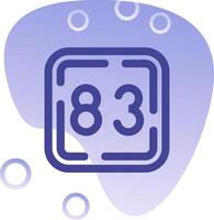 Eighty Three Gradient Bubble Icon vector