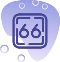 Sixty Six Gradient Bubble Icon vector