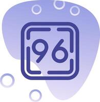 Ninety Six Gradient Bubble Icon vector