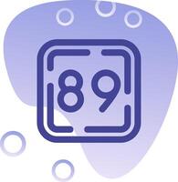 Eighty Nine Gradient Bubble Icon vector