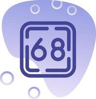 Sixty Eight Gradient Bubble Icon vector