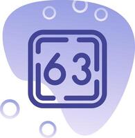 Sixty Three Gradient Bubble Icon vector