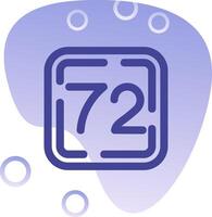Seventy Two Gradient Bubble Icon vector