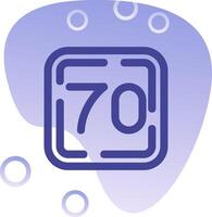 Seventy Gradient Bubble Icon vector