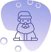 Papa Noel claus degradado burbuja icono vector