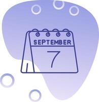 7th of September Gradient Bubble Icon vector