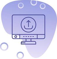 Upload Gradient Bubble Icon vector