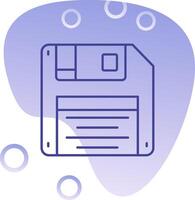 Floppy disk Gradient Bubble Icon vector