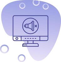 Mute Gradient Bubble Icon vector