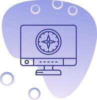 Compass Gradient Bubble Icon vector