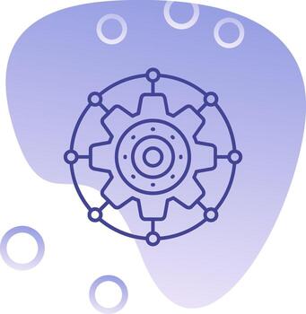 Setting Gradient Bubble Icon vector