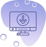 Down Gradient Bubble Icon vector