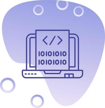 Code Gradient Bubble Icon vector