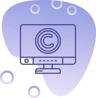 derechos de autor degradado burbuja icono vector