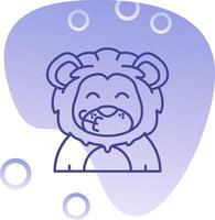 felicidades degradado burbuja icono vector