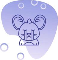 llorar degradado burbuja icono vector