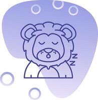 dormir degradado burbuja icono vector