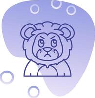 Angry Gradient Bubble Icon vector
