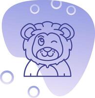 Wink Gradient Bubble Icon vector