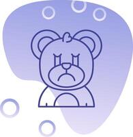 Cry Gradient Bubble Icon vector