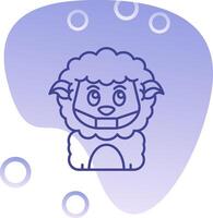 Face mask Gradient Bubble Icon vector