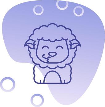 felicidades degradado burbuja icono vector