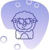 frio degradado burbuja icono vector