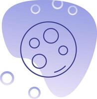 Moon Gradient Bubble Icon vector