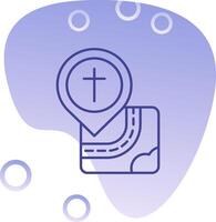 Iglesia degradado burbuja icono vector
