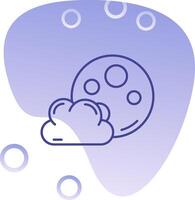 Moon Gradient Bubble Icon vector