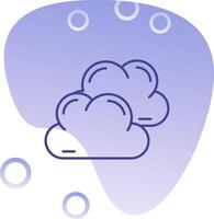 nublado degradado burbuja icono vector