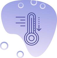 Cold Gradient Bubble Icon vector