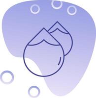 agua gotas degradado burbuja icono vector