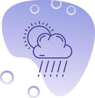rain Gradient Bubble Icon vector
