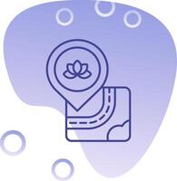 meditación degradado burbuja icono vector