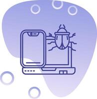 Bug Gradient Bubble Icon vector